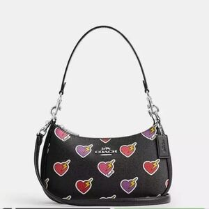 Coach Teri Colorful Heart Print